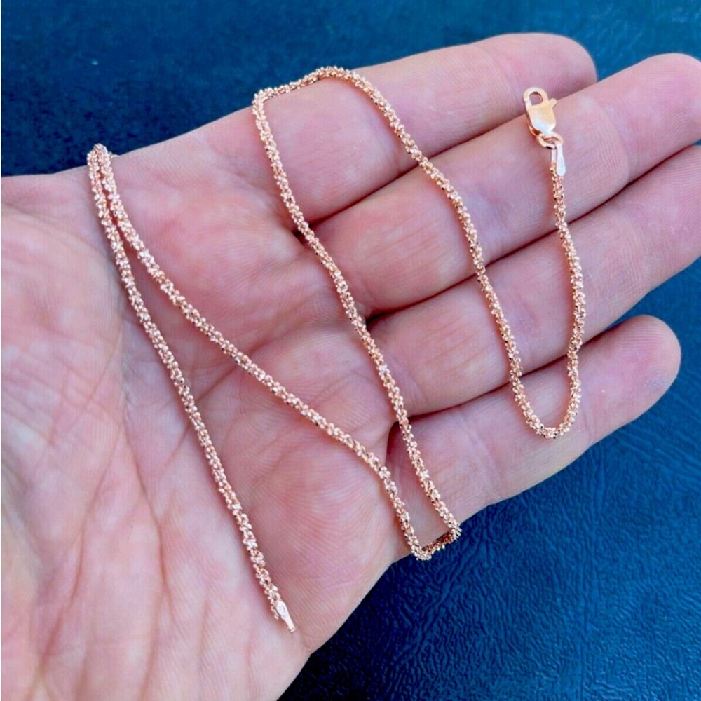 ROSE GOLD CRUSTED SHINY NECKLACE